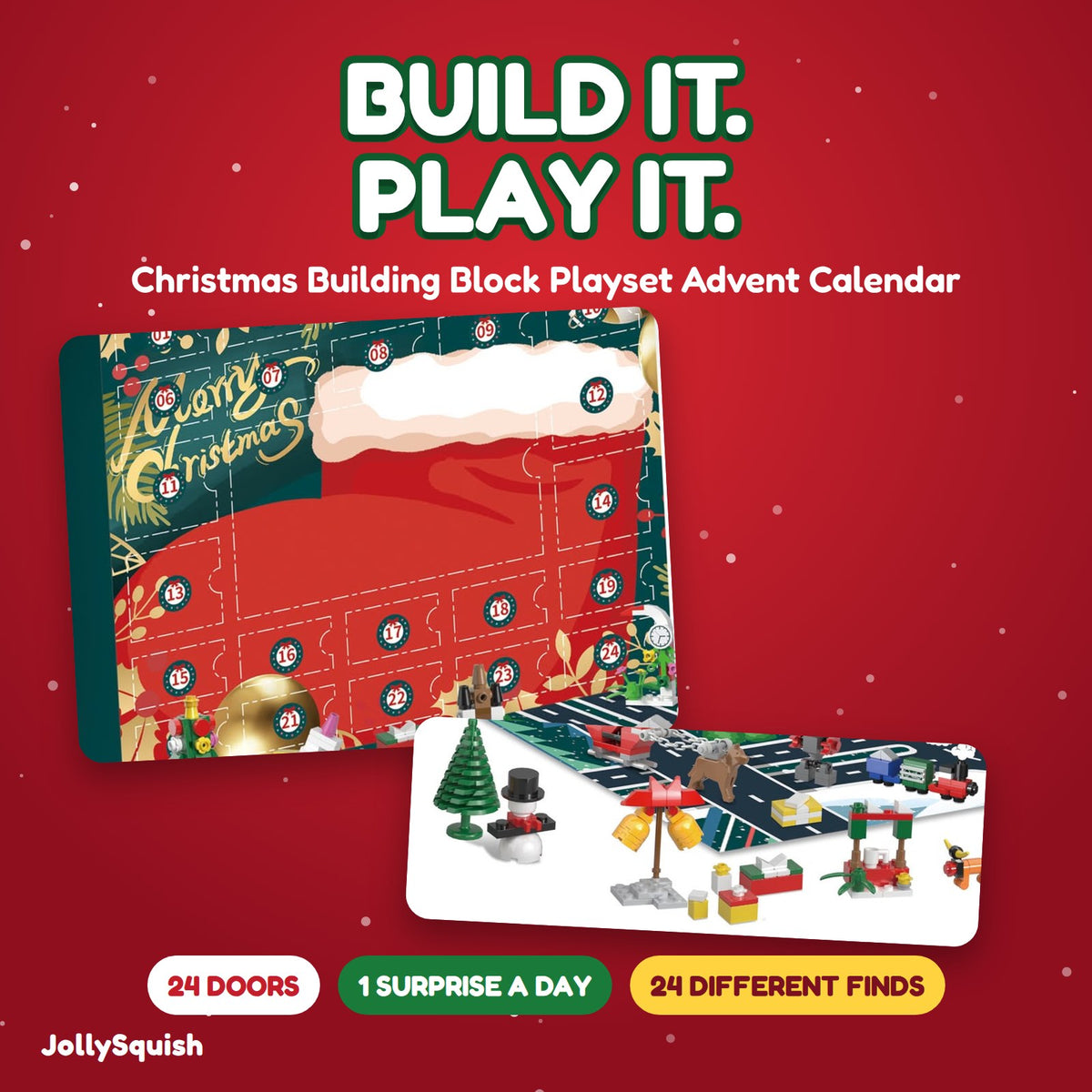 Advent Avenue Christmas Building Block Playset Advent Calendar