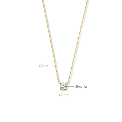 Cléa Moissanite Stone Necklace | Gold