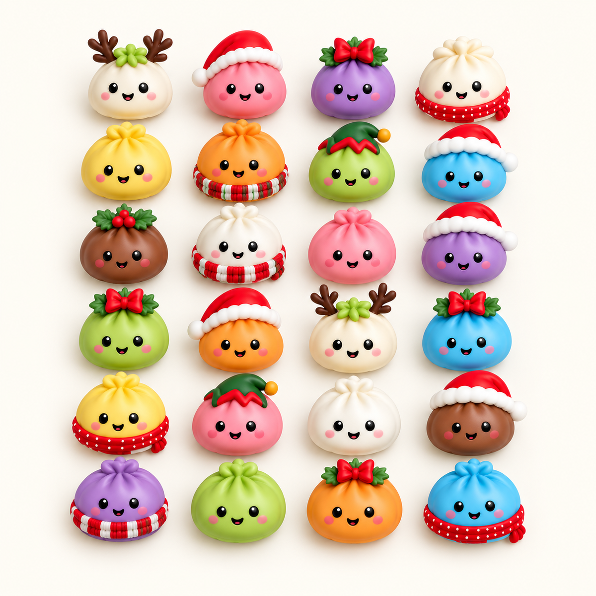 MerrySquish Christmas Dumpling Advent Calendar box surrounded by Christmas decorations